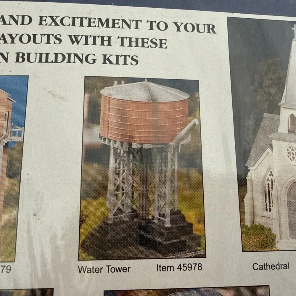 Plasticville USA Bachman Water Tower Item # 45978 New In Factory Sealed Box